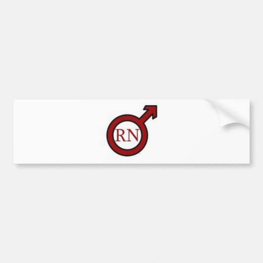 Mannelijke RN Bumpersticker (Voorkant)