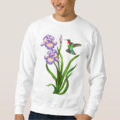 Mannelijke Ruby Throated Hummingbird op Iris Shirt (Voorkant)