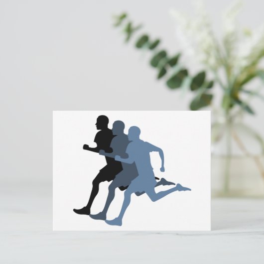 Mannelijke Runner Briefkaart (Staand voorkant)