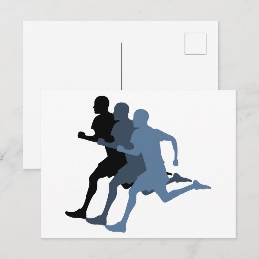 Mannelijke Runner Briefkaart (Voorkant / Achterkant)