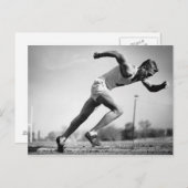 Mannelijke Runner Briefkaart (Voorkant / Achterkant)