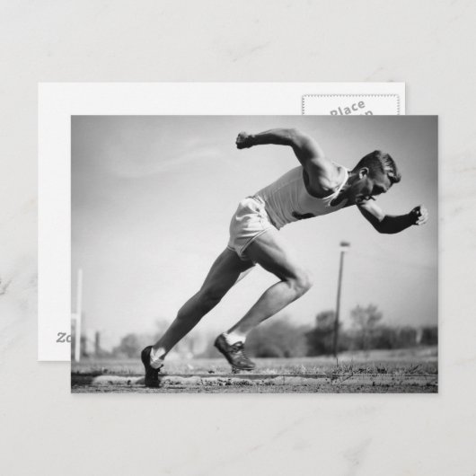 Mannelijke Runner Briefkaart (Voorkant / Achterkant)