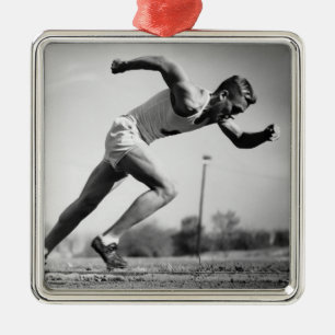 Mannelijke Runner Metalen Ornament