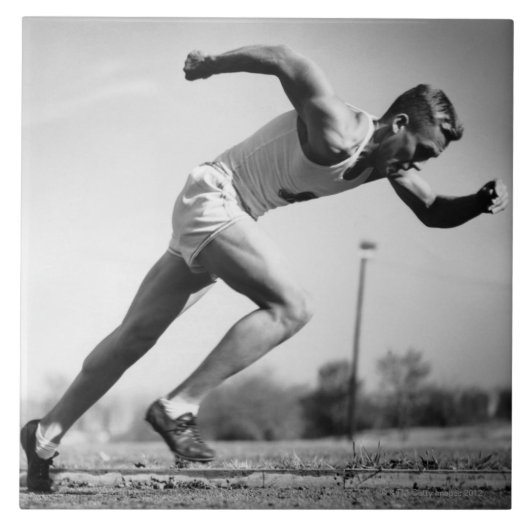 Mannelijke Runner Tegeltje (Voorkant)