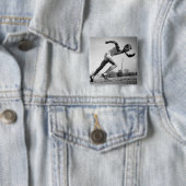 Mannelijke Runner Vierkante Button 5,1 Cm (In situ)