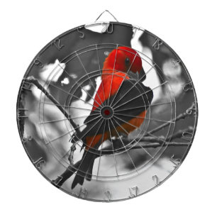 Mannelijke scharlaken tangare dartbord
