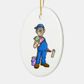 Mannelijke schilder met Ornament Kaarten van de Kl (Links)