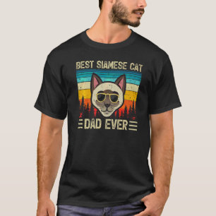 Mannelijke Siamese Kat Vintage Beste Siamese Kat P T-shirt