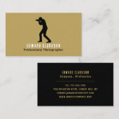 Mannelijke Silhouette, fotograaf, fotografie Visitekaartje (Voorkant / Achterkant)