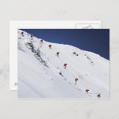 Mannelijke Skier Briefkaart (Voorkant / Achterkant)