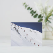 Mannelijke Skier Briefkaart (Staand voorkant)