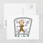 Mannelijke Soccer Goal Keeper T-shirts en cadeautj Briefkaart (Voorkant / Achterkant)