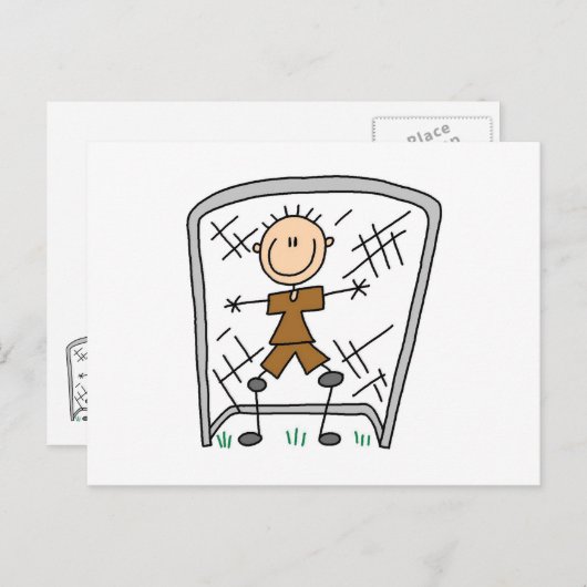 Mannelijke Soccer Goal Keeper T-shirts en cadeautj Briefkaart (Voorkant / Achterkant)