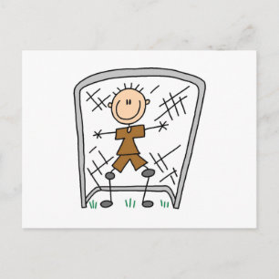 Mannelijke Soccer Goal Keeper T-shirts en cadeautj Briefkaart