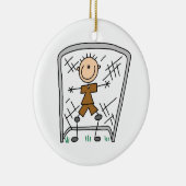 Mannelijke Soccer Goal Keeper T-shirts en cadeautj Keramisch Ornament (Rechts)