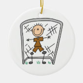 Mannelijke Soccer Goal Keeper T-shirts en cadeautj Keramisch Ornament (Voorkant)