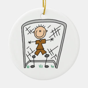 Mannelijke Soccer Goal Keeper T-shirts en cadeautj Keramisch Ornament