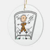 Mannelijke Soccer Goal Keeper T-shirts en cadeautj Keramisch Ornament (Links)