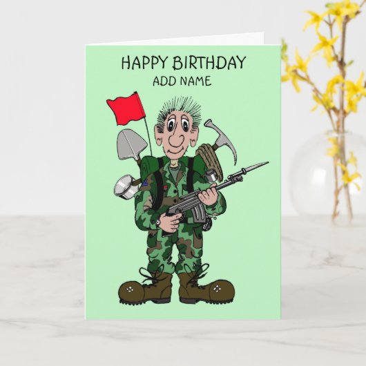 Mannelijke soldaat kaart (Gele Bloem)