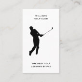 Mannelijke sportcoach golfpro instructeur sociale visitekaartje (Voorkant)