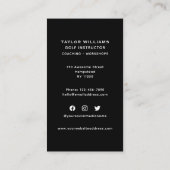 Mannelijke Sportcoach Social Media Golf Pro Instru Visitekaartje (Achterkant)