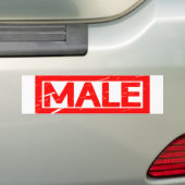 Mannelijke Stempel Bumpersticker (Op auto)