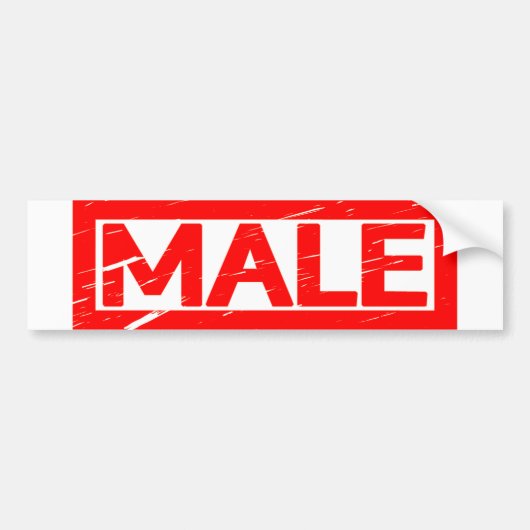 Mannelijke Stempel Bumpersticker (Voorkant)