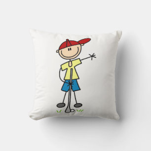 Mannelijke Stick Figure Golfer Kussen