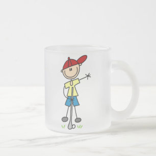 Mannelijke Stick Figure Golfer Matglas Koffiemok