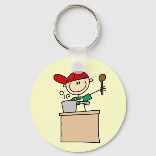 Mannelijke Stick Figure Kok Sleutelhanger
