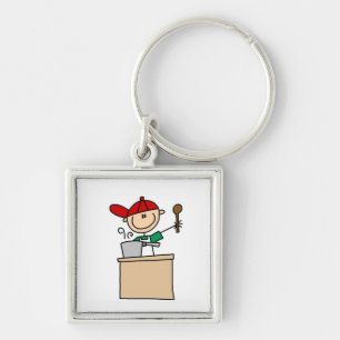 Mannelijke Stick Figure Kok Sleutelhanger