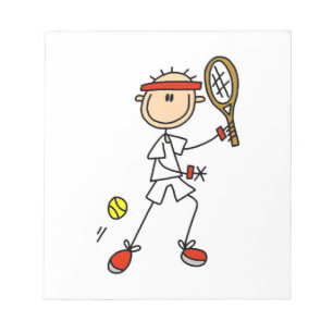 Mannelijke Stick Figure Tennisser Notitieblok