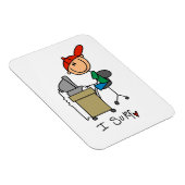 Mannelijke Stick Figure Web Surfer Magneet (Rechterzijde)