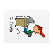 Mannelijke Stick Figure Web Surfer Magneet (Horizontaal)