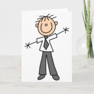 Mannelijke stick figuur Alle gelegenheden Uw begro Kaart
