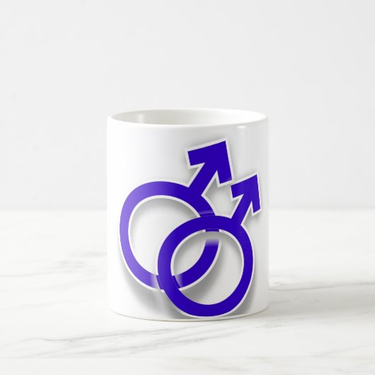 Mannelijke symbool Gay Pride Design Coffee Mok (Center)