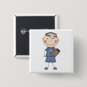 Mannelijke T-shirts en cadeautjes Vierkante Button 5,1 Cm (Voorkant /achterkant)