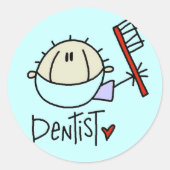 Mannelijke tandarts Stickers (Voorkant)