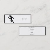 Mannelijke tennisser - Tennissymbool Mini Visitekaartje (Voorkant / Achterkant)