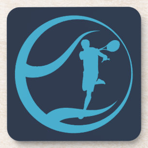 Mannelijke tennisspeler bier onderzetter