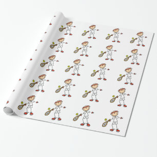 Mannelijke tennisspeler cadeaupapier