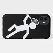 Mannelijke Tennisspeler - Tennissymbool (op zwart) Case-Mate iPhone Case (Achterkant (horizontaal))