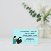 Mannelijke thuiszorg en verpleegdiensten visitekaartje (Staand voorkant)
