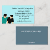 Mannelijke thuiszorg en verpleegdiensten visitekaartje (Voorkant / Achterkant)