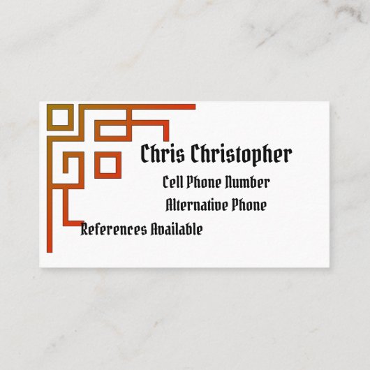 Mannelijke tiener zal Visitekaartje werken (Achterkant)