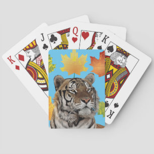 mannelijke tijgerkoppen - wildstand pokerkaarten