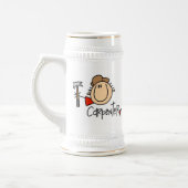Mannelijke timmerman bierpul (Links)