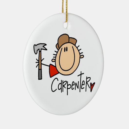 Mannelijke timmerman keramisch ornament (Rechts)