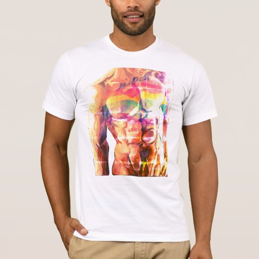Mannelijke torso vlag 2 T-shirt (Voorkant)