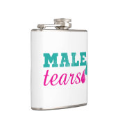 Mannelijke tranen Funny Pink en Blauwgroen Heupfles (Rechts)